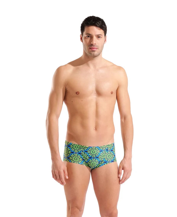 COSTUME ARENA UOMO ALTO TRUNK NUOTO PISCINA SWIM LOW WAIST GREEN MULTI