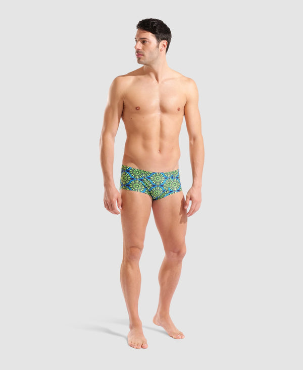 COSTUME ARENA UOMO ALTO TRUNK NUOTO PISCINA SWIM LOW WAIST GREEN MULTI