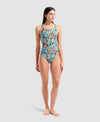 COSTUME NUOTO ARENA DONNA INTERO SPALLINA STRETTA PISCINA LACE PLUS BACK FRUTTA
