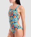 COSTUME NUOTO ARENA DONNA INTERO SPALLINA STRETTA PISCINA LACE PLUS BACK FRUTTA