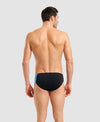 COSTUME ARENA UOMO SLIP NUOTO PISCINA BRIEF SWIM NERO AZZURRO
