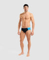 COSTUME ARENA UOMO SLIP NUOTO PISCINA BRIEF SWIM NERO AZZURRO