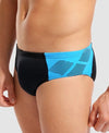 COSTUME ARENA UOMO SLIP NUOTO PISCINA BRIEF SWIM NERO AZZURRO