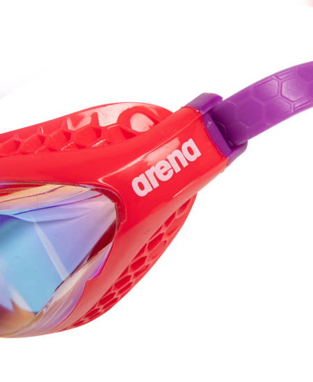 OCCHIALINI PISCINA ARENA AIR SPEED GARA NUOTO SWIM SPECCHIATI ROSSO LAMPONE