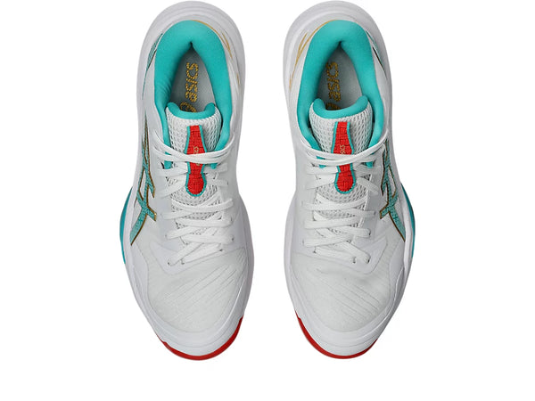 SCARPE VOLLEY PALLAVOLO ASICS DONNA SKY FF MT 3 WHITE SEA GLASS