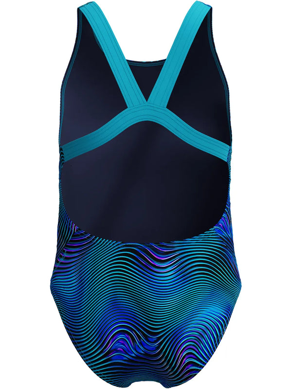 COSTUME BIMBA PISCINA SPEEDO NUOTO INTERO FANTASIA BAMBINA GIRLS PRINT LEADERBACK ONE PIECE