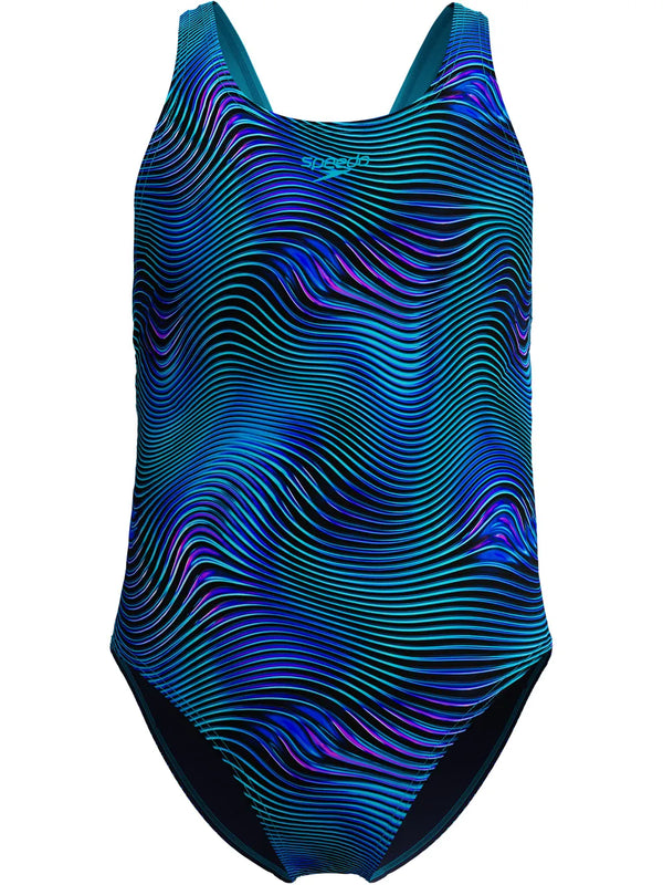 COSTUME BIMBA PISCINA SPEEDO NUOTO INTERO FANTASIA BAMBINA GIRLS PRINT LEADERBACK ONE PIECE