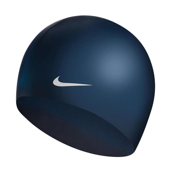 CUFFIA PISCINA NUOTO NIKE SWIM CAP SILICONE BIG SWOOSH BLU