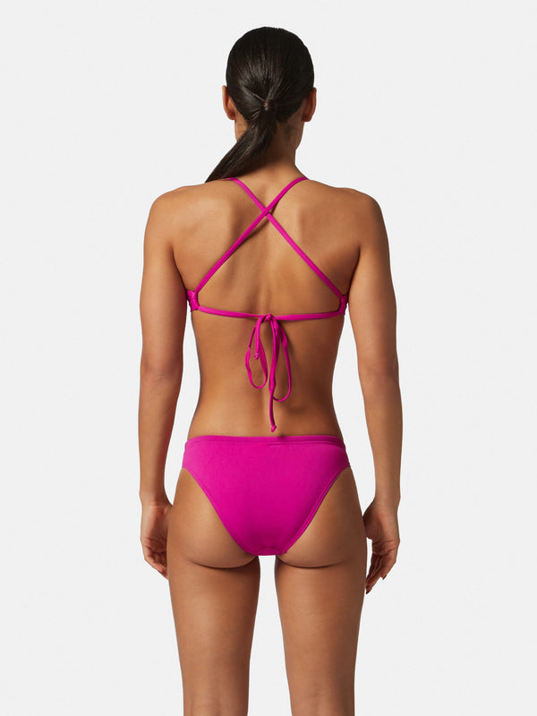 COSTUME 2 PEZZI DONNA AKRON NUOTO PISCINA BIKINI TRIANGOLO VIOLA