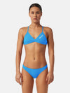 COSTUME 2 PEZZI DONNA AKRON NUOTO PISCINA BIKINI TRIANGOLO AZZURRO