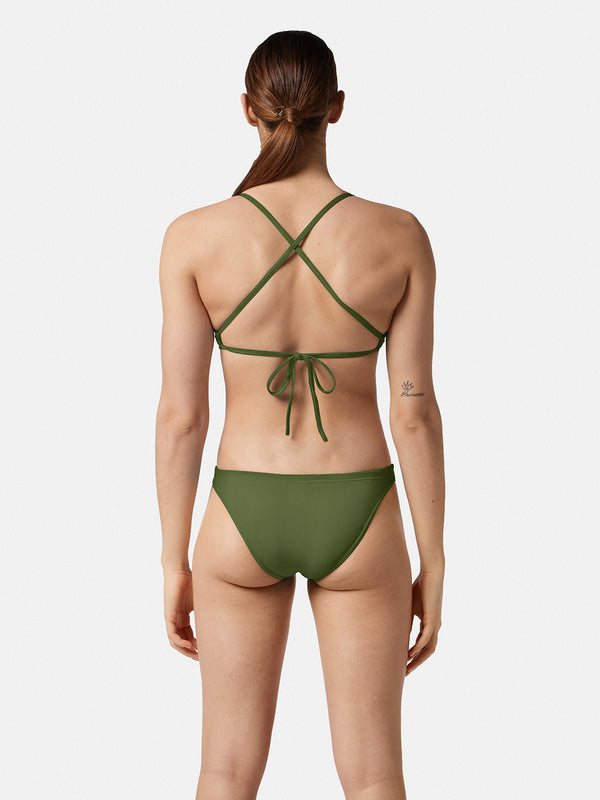 COSTUME 2 PEZZI DONNA AKRON NUOTO PISCINA BIKINI TRIANGOLO VERDONE