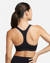 TOP SPORTIVO NIKE REGGISENO SWOOSH LIGHT SUPPORT BRA DONNA NERO