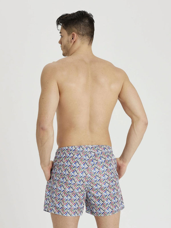 BOXER ARENA BAGNO MARE UOMO WATER PRINT MULTISTAMPA