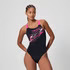 COSTUME DONNA PISCINA SPEEDO NUOTO INTERO MEDLEY LOGO MEDALIST ONE PIECE NERO/ROSA