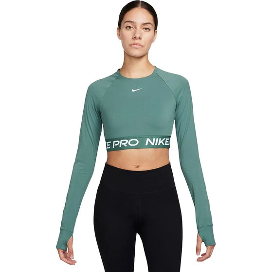 T SHIRT DONNA NIKE CROP SWOOSH FASCHION MAGLIA WOMAN CORTA VERDE