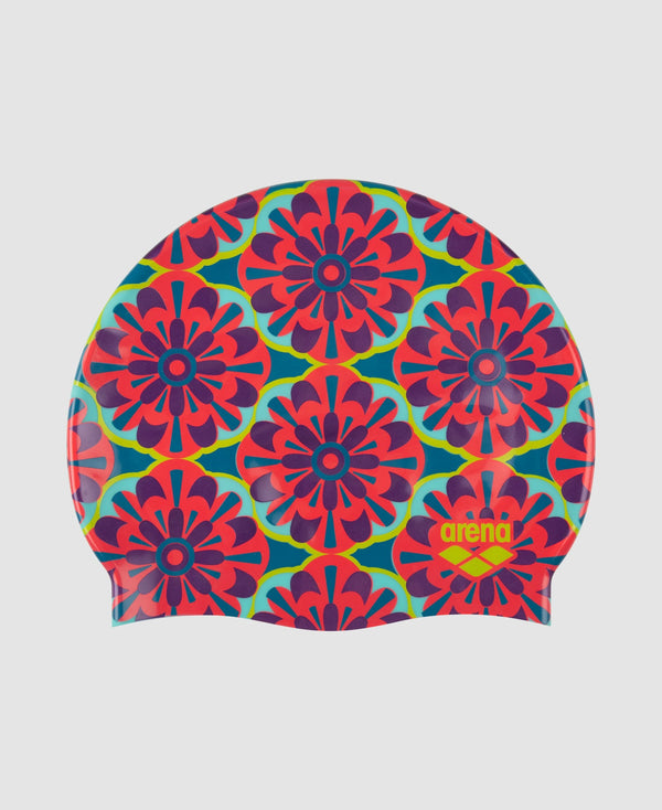 CUFFIA PISCINA ARENA NUOTO SILICONE SWIM CAP CUFFIE FLOWERS