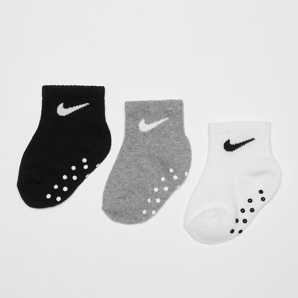 CALZE NIKE 3 PAIA BIMBO BIMBA RUNNING TRAINING FITNESS SOCKS NERA GRIGIA BIANCA