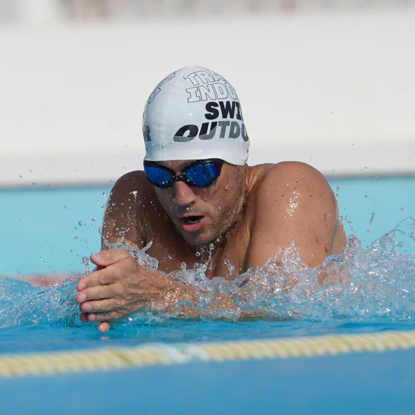 OCCHIALINI OZEANX MIRROR TRIATHLON OCCHIALINO NUOTO SPECCHIATI PISCINA BLU