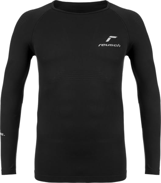 MAGLIA TERMICA REUSCH BAMBINI MANICA LUNGA UNDERSHIRT JUNIOR WARM NERO