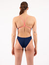 COSTUME DONNA AKRON ITALIA NUOTO PISCINA SPALLINA STRETTA BLU FUXIA