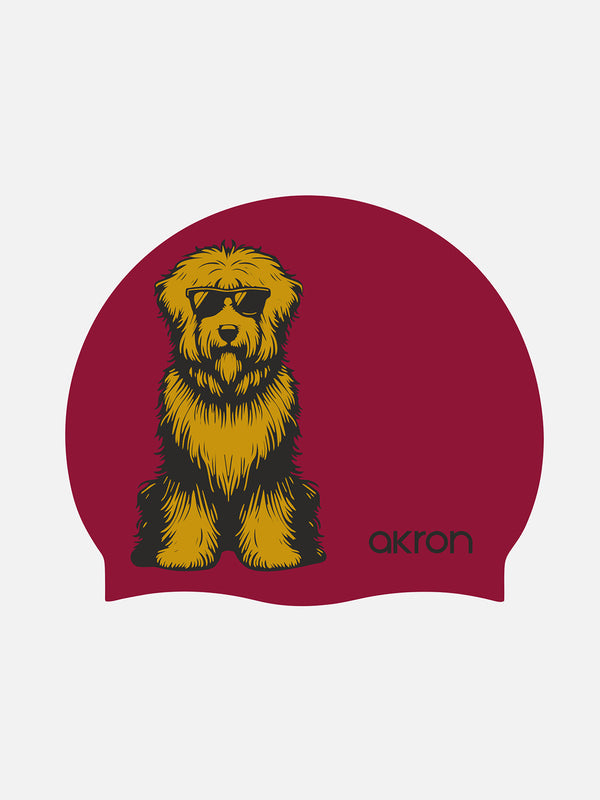CUFFIA PISCINA AKRON SILICONE SWIM CAP BE WATER CUFFIE NUOTO FUNNY DOG