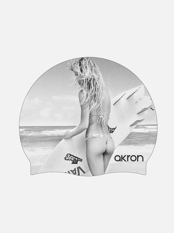 CUFFIA PISCINA AKRON SILICONE SWIM CAP BE WATER CUFFIE NUOTO SURF GIRL