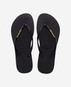INFRADITO HAVAIANAS DONNA MARE PISCINA NUOTO SLIM LOGO NERA ORO