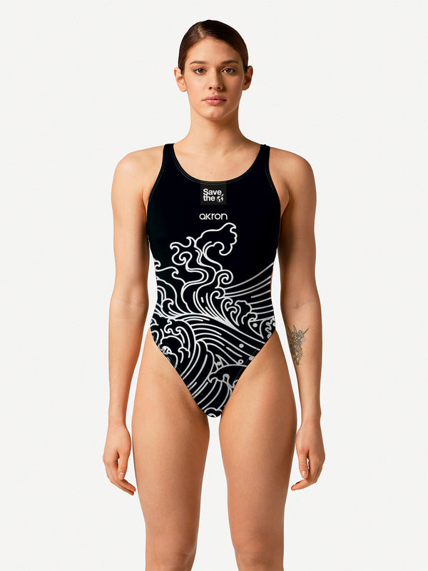 COSTUME DONNA AKRON ITALIA NUOTO PISCINA SAVE THE GIAPPO WOMAN
