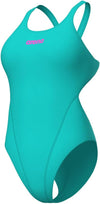 COSTUME ARENA DONNA INTERO PISCINA SOLID NUOTO TURCHESE