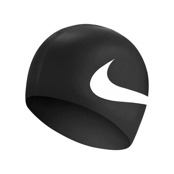CUFFIA PISCINA NUOTO NIKE SWIM CAP SILICONE SWOOSH NERA