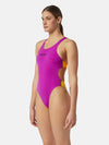 COSTUME DONNA AKRON ITALIA NUOTO PISCINA BICOLOR VIOLA ARANCIO