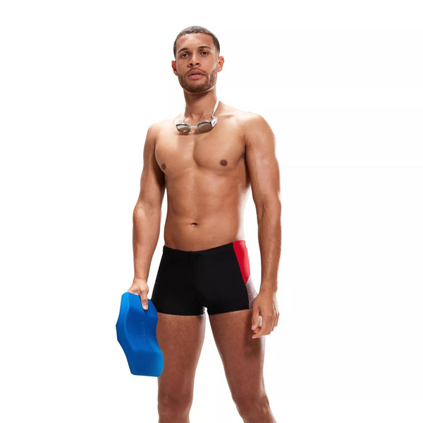 BOXER UOMO SPEEDO COSTUME DA BAGNO ALTO DIVE AQUASHORT NERO