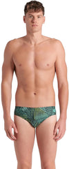 COSTUME SLIP ARENA UOMO NUOTO PISCINA VERDE BRIEF JUNGLE