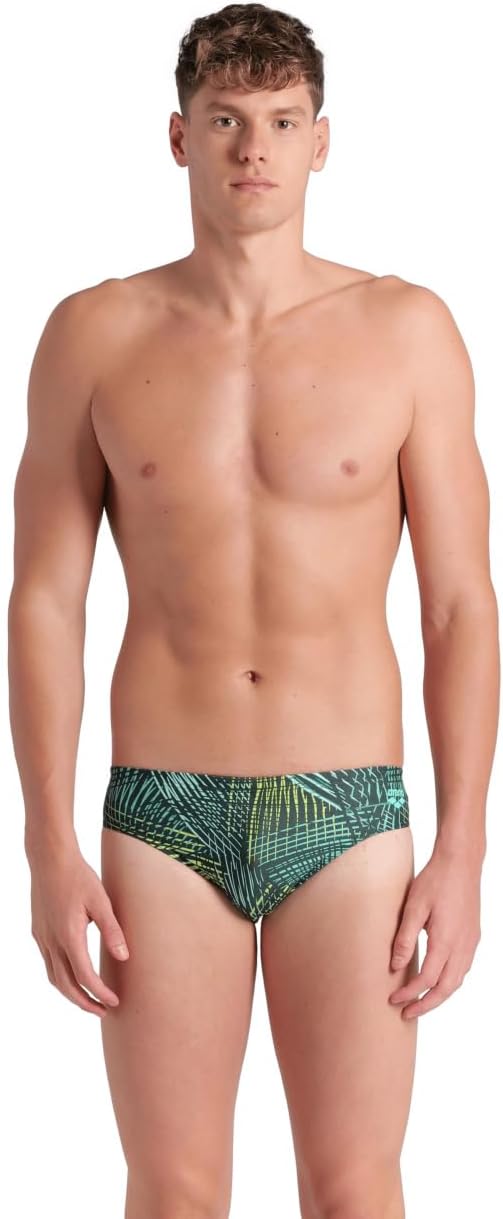 COSTUME SLIP ARENA UOMO NUOTO PISCINA VERDE BRIEF JUNGLE