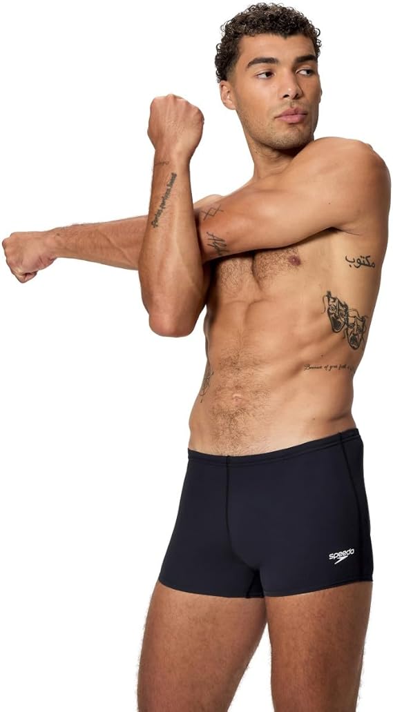 BOXER UOMO SPEEDO COSTUME DA BAGNO ALTO DIVE AQUASHORT NERO