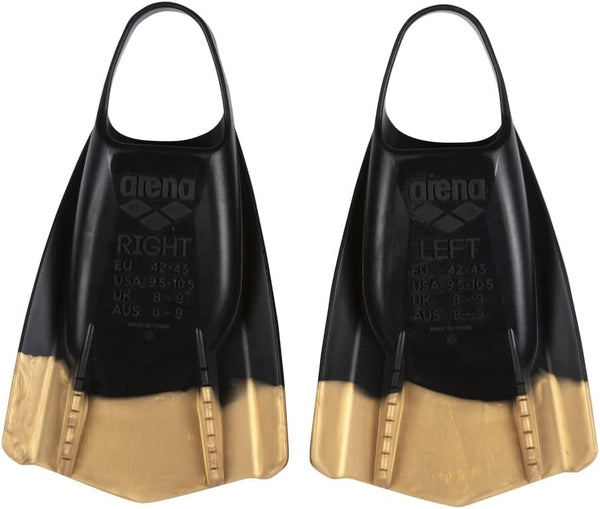 PINNE ARENA POWERFIN PRO 2 SWIM PINNETTE PISCINA NUOTO PINNATO BLACK GOLD