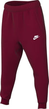 PANTALONE NIKE UOMO TUTA TRAINING JOGGER CLUB FELPATO ROSSO