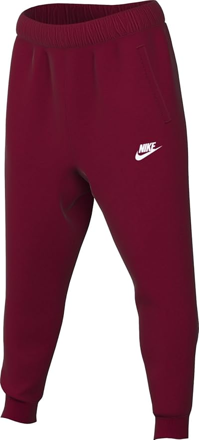 PANTALONE NIKE UOMO TUTA TRAINING JOGGER CLUB FELPATO ROSSO