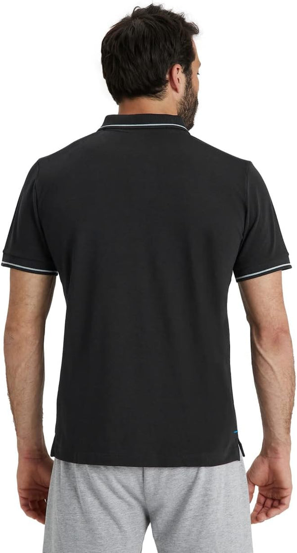 POLO ARENA TEAM POLOSHIRT SOLID COTTON NUOTO TRAINING BLACK NERA