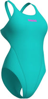 COSTUME ARENA DONNA INTERO PISCINA SOLID NUOTO TURCHESE