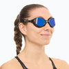 OCCHIALINI OZEANX MIRROR TRIATHLON OCCHIALINO NUOTO SPECCHIATI PISCINA BLU