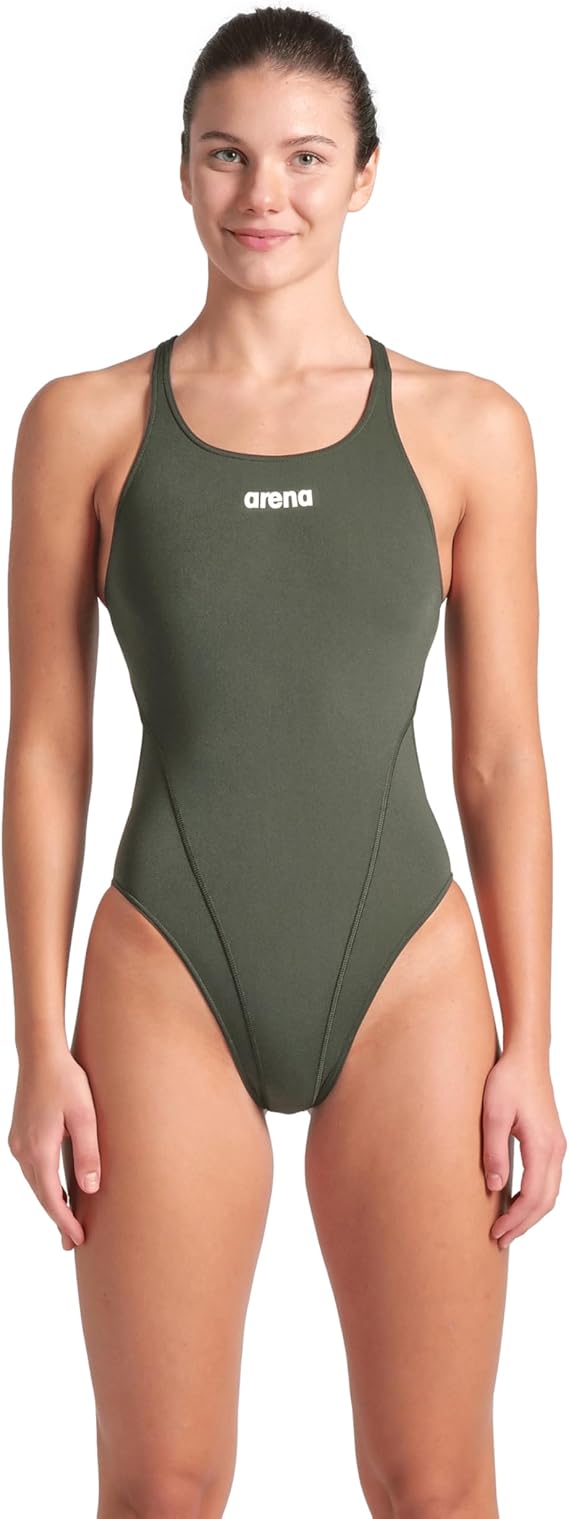 COSTUME NUOTO ARENA DONNA INTERO PISCINA SOLID WOMAN SWIMSUIT VERDE