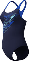 COSTUME DONNA PISCINA SPEEDO NUOTO INTERO MEDLEY LOGO MEDALIST ONE PIECE NAVY/BLU