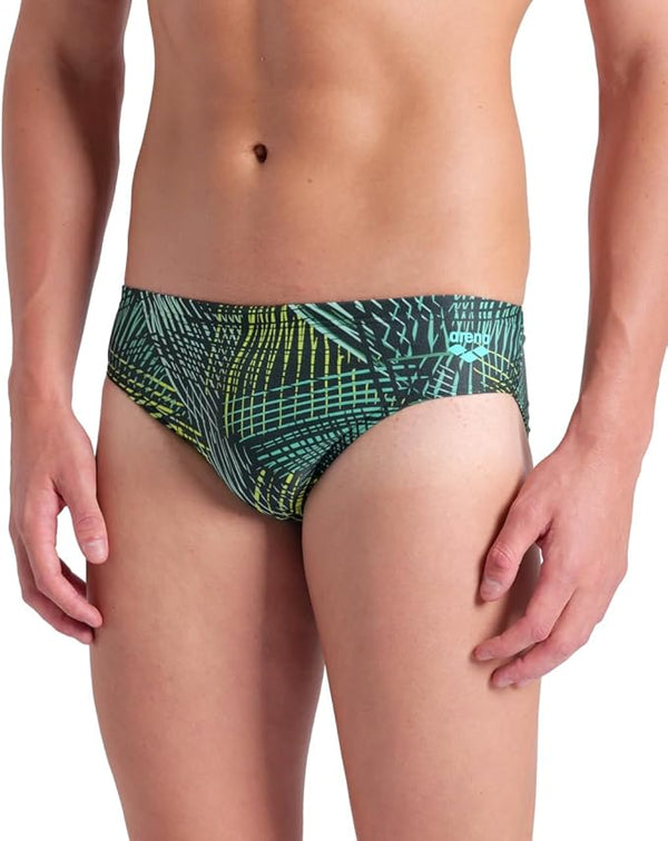 COSTUME SLIP ARENA UOMO NUOTO PISCINA VERDE BRIEF JUNGLE