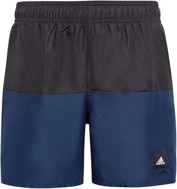 BOXER MARE BAMBINO ADIDAS COSTUME BIMBO JUNIOR NUOTO PISCINA BLACK BLUE NAVY