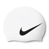 CUFFIA PISCINA NUOTO NIKE SWIM CAP SILICONE BIG SWOOSH BIANCA