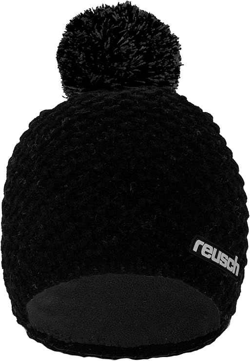 BERRETTO REUSCH CAPPELLO ELIAS BEANIE CON PON PON NERO