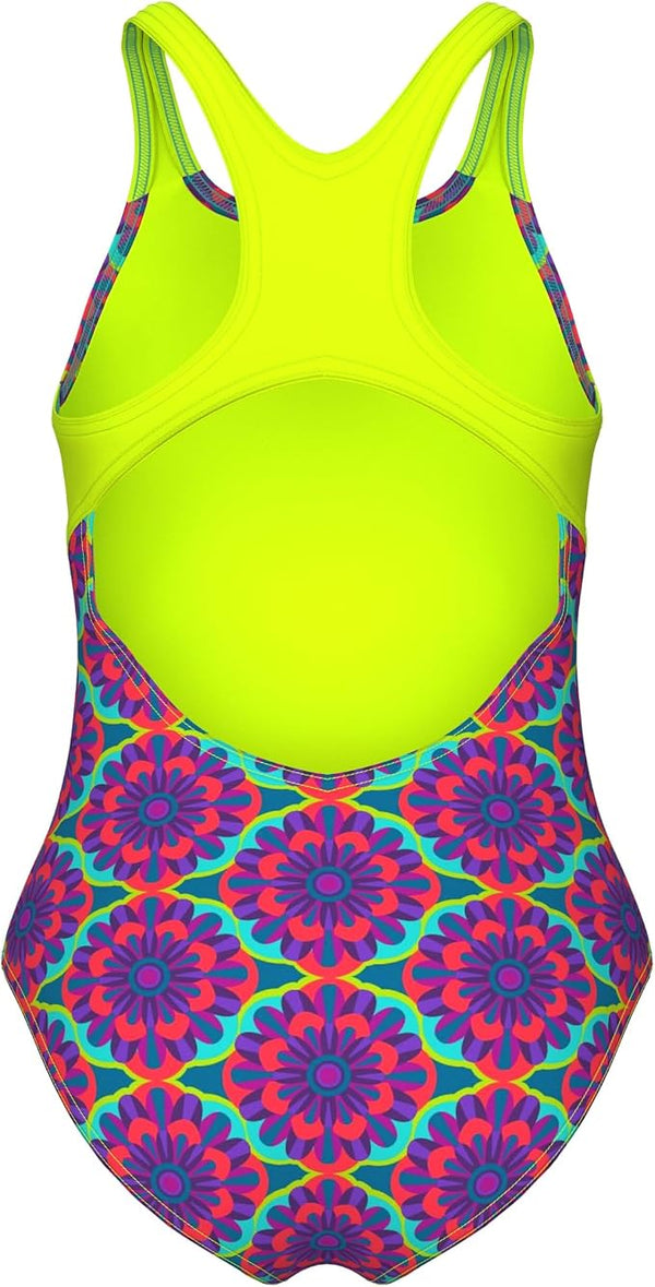 COSTUME BIMBA PISCINA ARENA NUOTO INTERO FANTASIA BAMBINA FLORAL