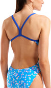 COSTUME ARENA DONNA INTERO PISCINA NUOTO SPALLINA STRETTA FLOWERS