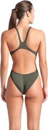 COSTUME NUOTO ARENA DONNA INTERO PISCINA SOLID WOMAN SWIMSUIT VERDE